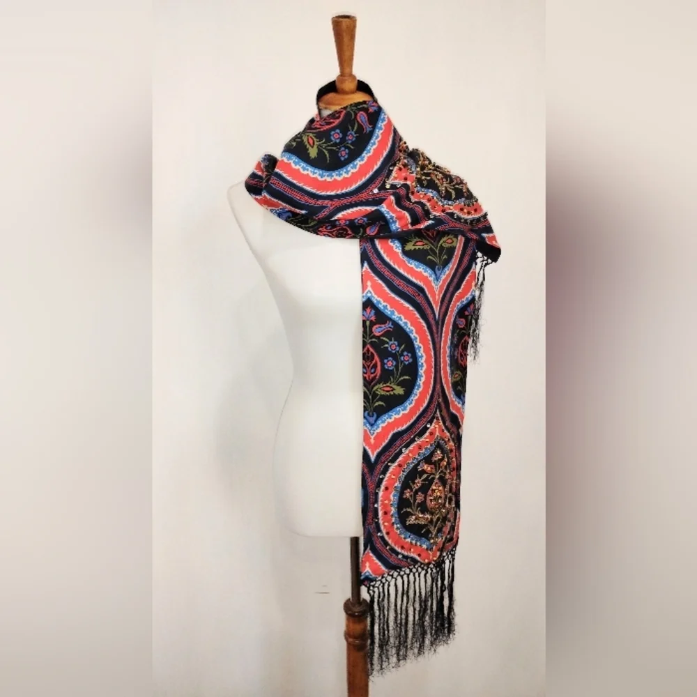 JUICY COUTURE BEADED SILK WRAP NWT
